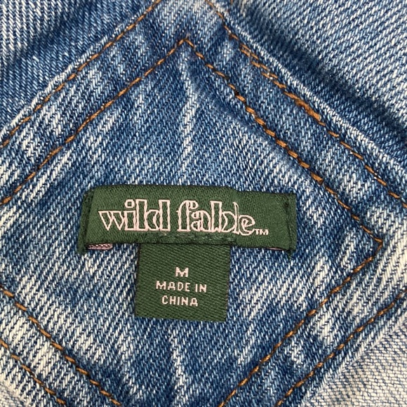 Wild fable short jean overalls/Romper With One of a Kind Design!! - Picture 4 of 7